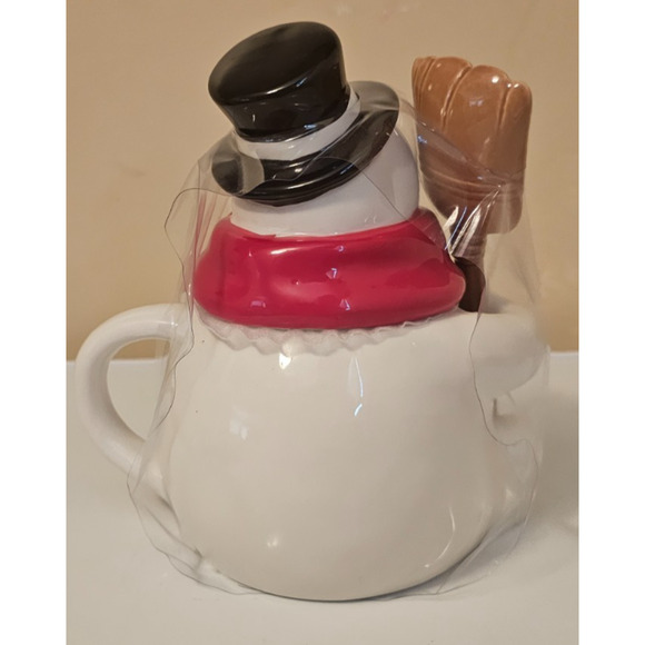 New Rae Dunn Frosty The Snowman Topper Mini Cannister Christmas - Picture 2 of 3